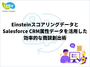 EinsteinスコアリングデータとSalesforce CRM属性データを活用した効率的な商談創出術