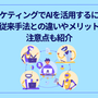 マーケティングでAIを活用するには？従来手法との違いやメリット、注意点も紹介