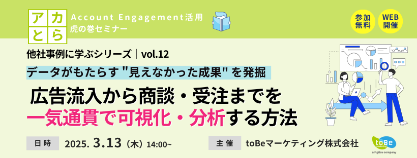 データがもたらす"見えなかった成果"を発掘！ 広告流入から商談・受注までを一気通貫で可視化・分析する方法
